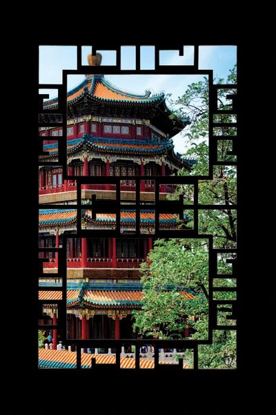 Pagodas: China - Window View I by Philippe Hugonnard