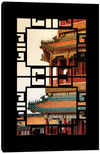 China - Window View II Canvas Art Print - Pagodas