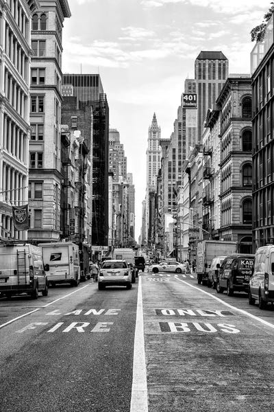 Black Manhattan: Fire Lane & Bus Only by Philippe Hugonnard
