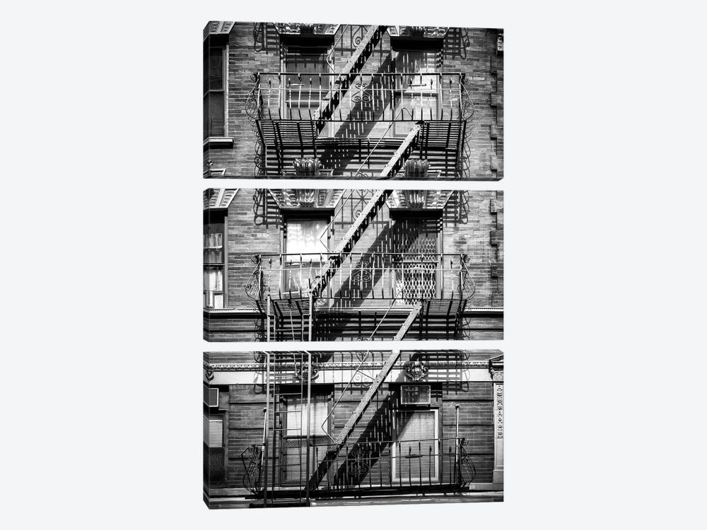 Facade With Fire Escape by Philippe Hugonnard 3-piece Art Print
