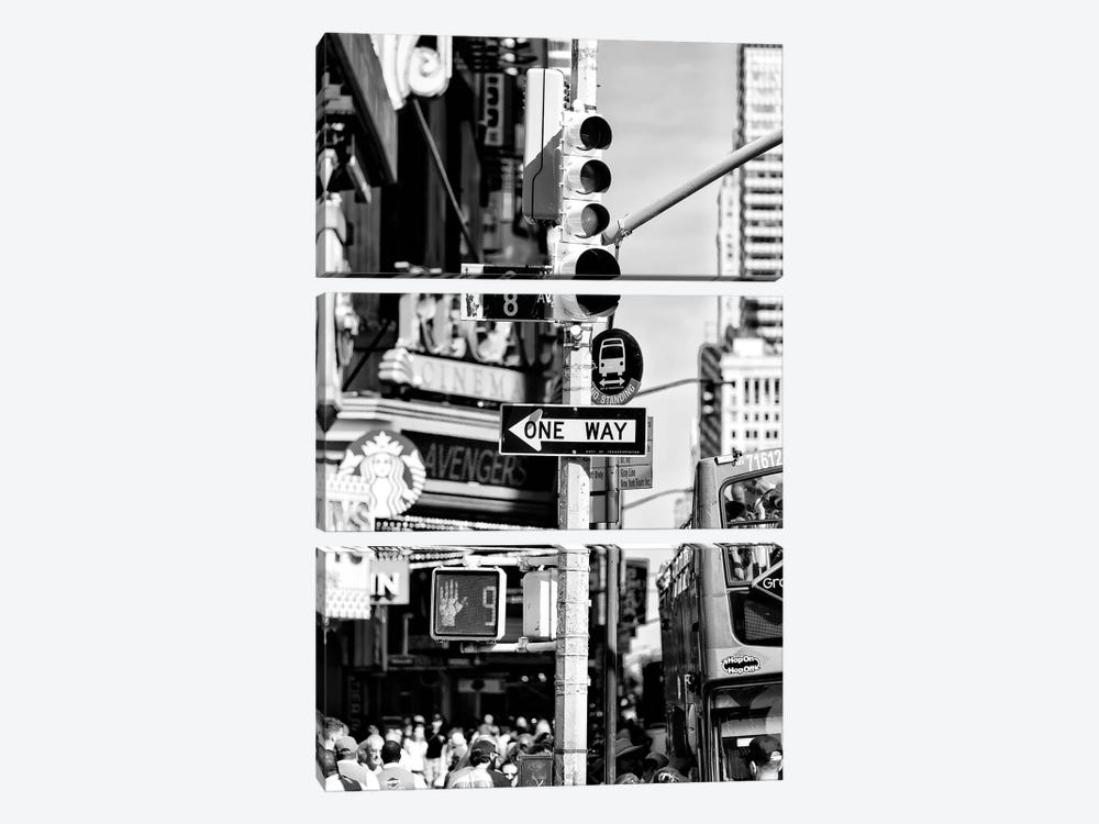 Traffic Light Times Square by Philippe Hugonnard 3-piece Canvas Art