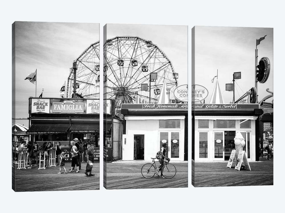 Coney Island Boardwalk by Philippe Hugonnard 3-piece Art Print