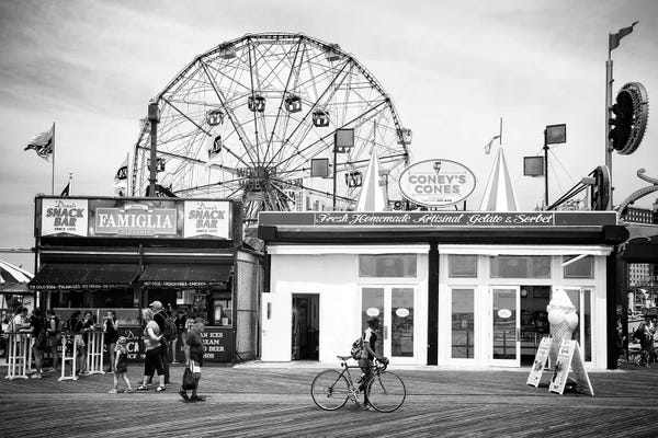 Black Manhattan: Coney Island Boardwalk by Philippe Hugonnard