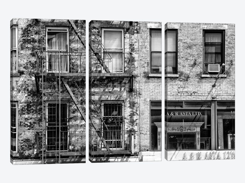Old Building Facades by Philippe Hugonnard 3-piece Canvas Wall Art
