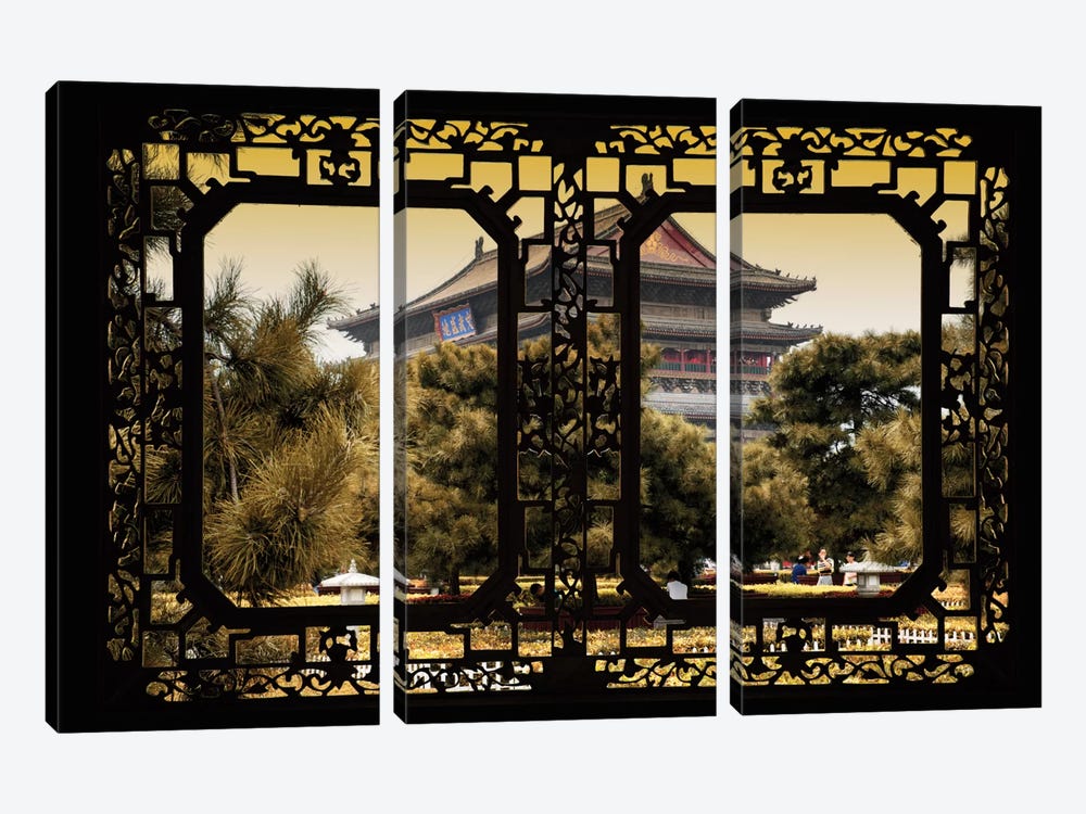 China - Window View V by Philippe Hugonnard 3-piece Canvas Artwork
