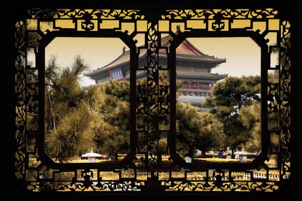 Pagodas: China - Window View V by Philippe Hugonnard