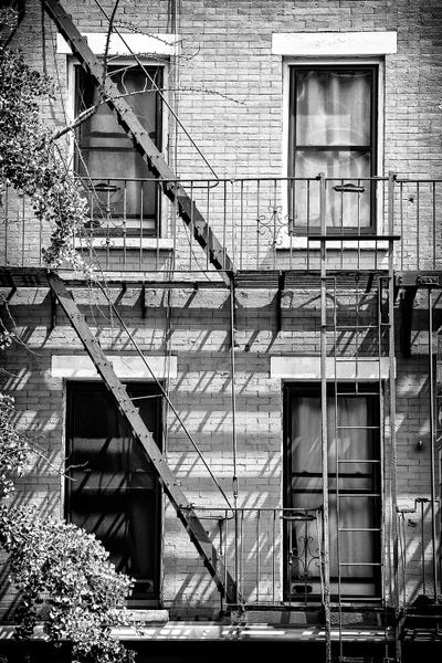 Black Manhattan: Fire Escape Stairs New York by Philippe Hugonnard