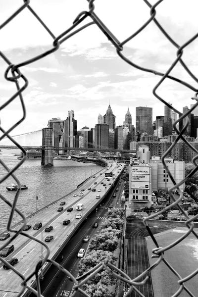 New York City Skylines: Hole In The Fence by Philippe Hugonnard