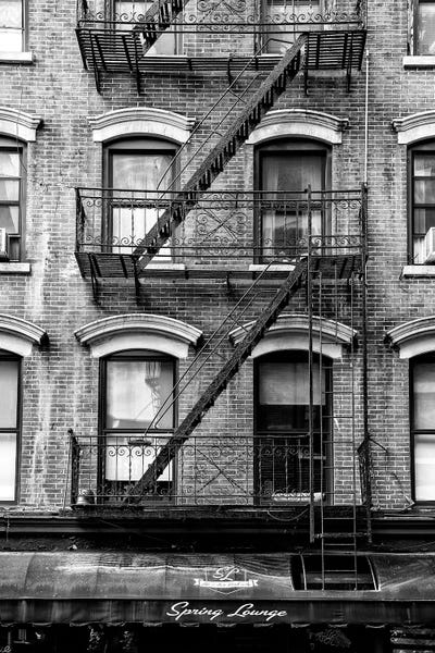Black Fire Escape Stairs by Philippe Hugonnard canvas print