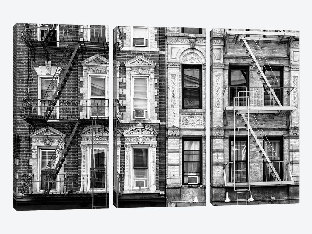 Two Fire Escape Stairs by Philippe Hugonnard 3-piece Canvas Art Print