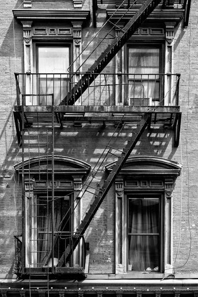 Black Fire Escape Staircase by Philippe Hugonnard canvas print