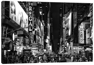 Times Square By Night Canvas Art Print - Times Square