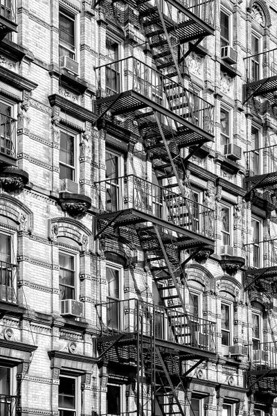 Black Manhattan: Fire Escape Staircases Facade by Philippe Hugonnard