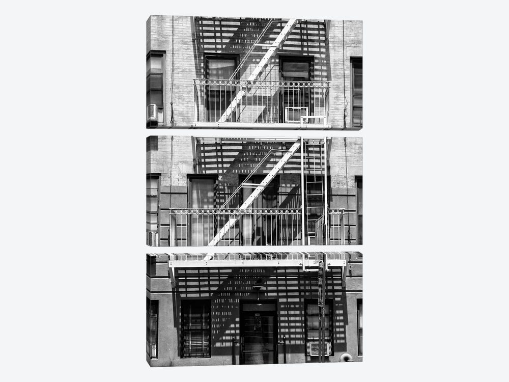 White Fire Escape Stairs by Philippe Hugonnard 3-piece Canvas Wall Art
