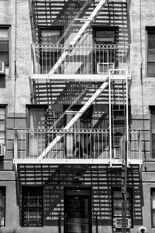 White Fire Escape Stairs