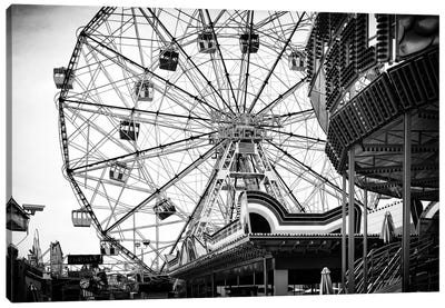 The Wonder Wheel Canvas Art Print - Amusement Parks