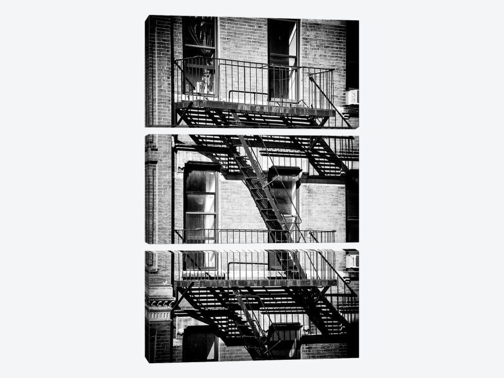 New York Fire Escape by Philippe Hugonnard 3-piece Canvas Wall Art