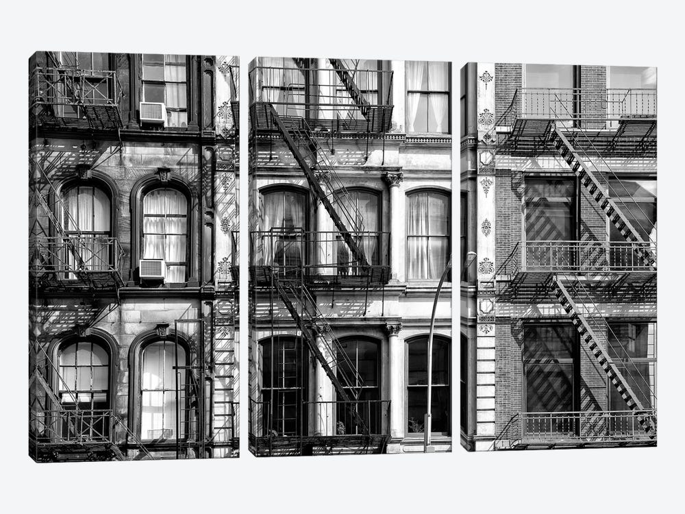 Three Facades Of Buildings by Philippe Hugonnard 3-piece Canvas Art Print