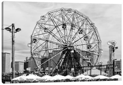 Coney Island Wonder Wheel Canvas Art Print - Ferris Wheels