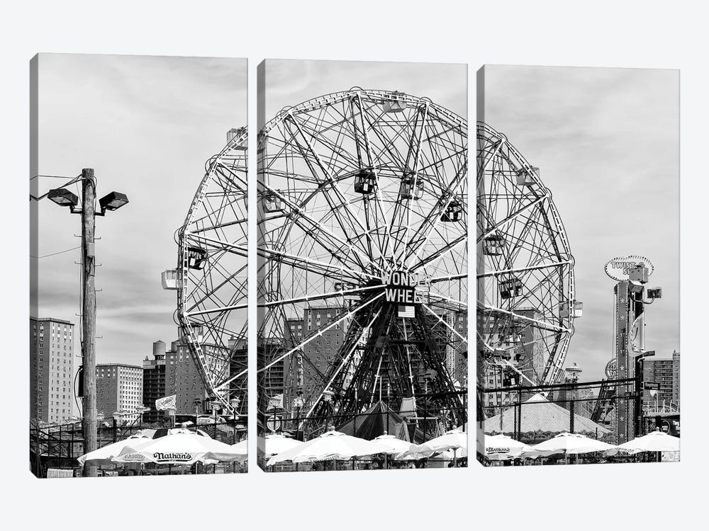 Coney Island Wonder Wheel by Philippe Hugonnard 3-piece Art Print
