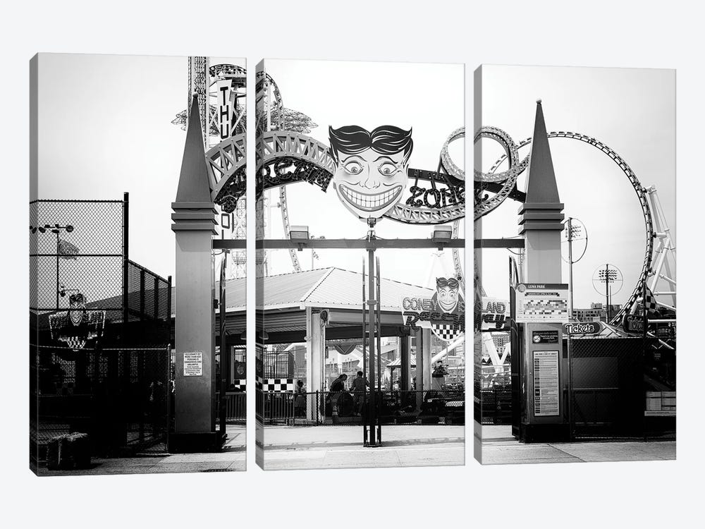 Coney Island Luna Park by Philippe Hugonnard 3-piece Canvas Artwork