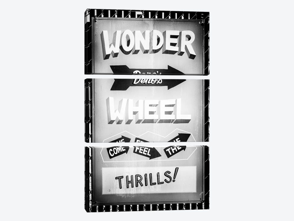 Vintage Wonder Wheel Sign by Philippe Hugonnard 3-piece Art Print