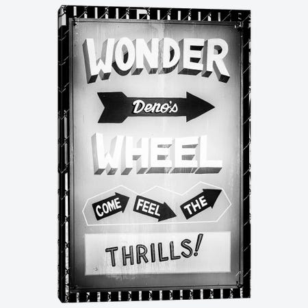 Vintage Wonder Wheel Sign Canvas Print #PHD1244} by Philippe Hugonnard Canvas Artwork