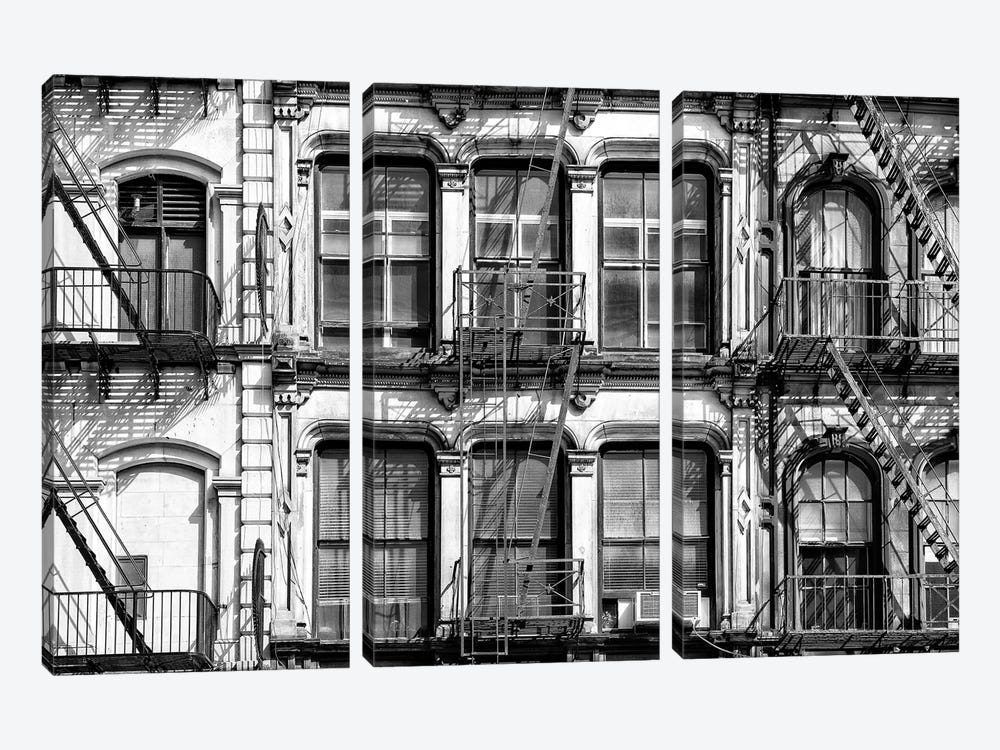 Old Building Facades I by Philippe Hugonnard 3-piece Canvas Art Print