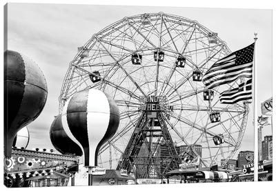 Wonder Wheel Coney Island Canvas Art Print - Amusement Park Art