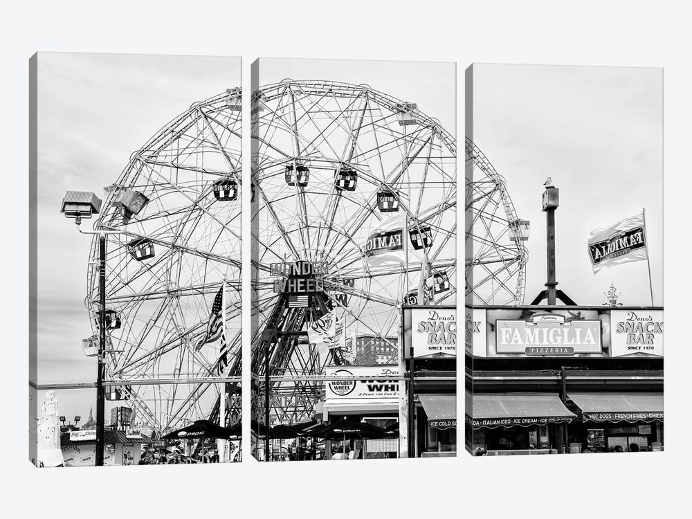 Luna Park Wonder Wheel by Philippe Hugonnard 3-piece Canvas Art
