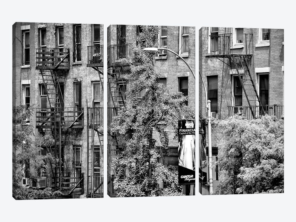 Building Facade New York by Philippe Hugonnard 3-piece Canvas Art