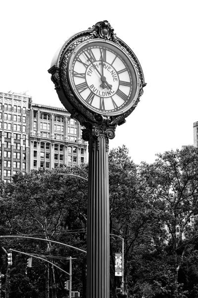 Black Manhattan: Fifth Avenue Clock by Philippe Hugonnard