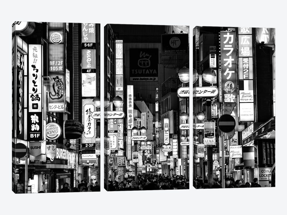Shibuya Tokyo by Philippe Hugonnard 3-piece Canvas Art Print