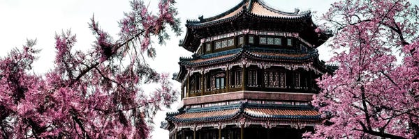 Pagodas: Pink Spring I by Philippe Hugonnard