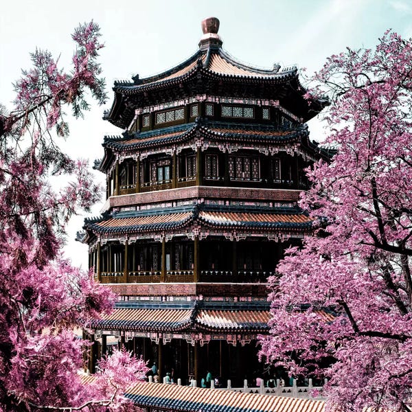 Pagodas: Pink Spring II by Philippe Hugonnard