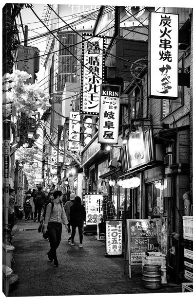 Omoide Yokocho Shinjuku Canvas Art Print - Gray Art