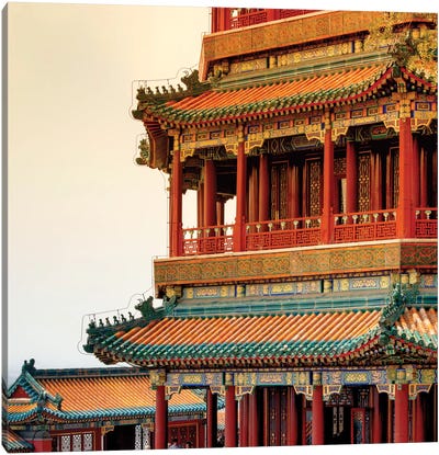 Sunset on the Temple Canvas Art Print - China 10Mkm2