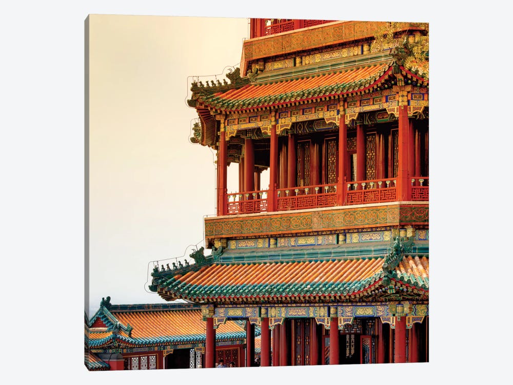 Sunset on the Temple by Philippe Hugonnard 1-piece Canvas Print