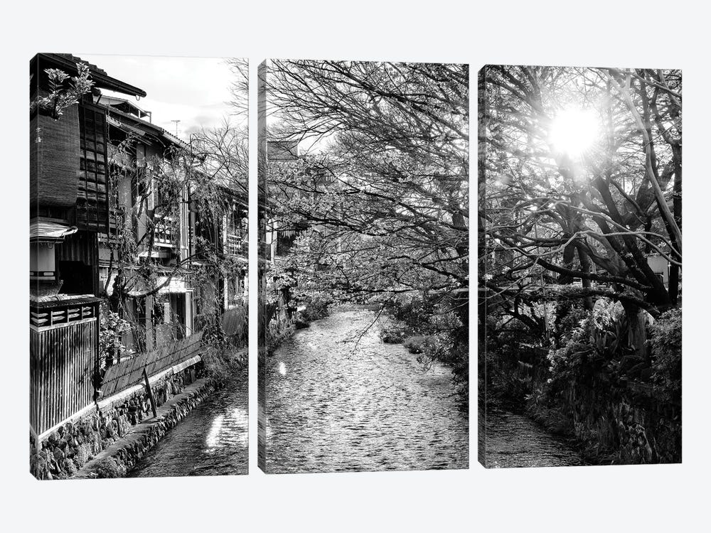 Kyoto River by Philippe Hugonnard 3-piece Canvas Print