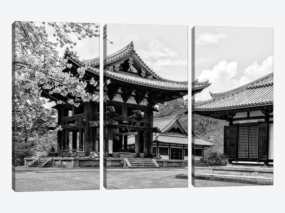 Temple Nara by Philippe Hugonnard 3-piece Canvas Art Print