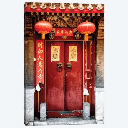 Traditional Red Door Canvas Print #PHD139} by Philippe Hugonnard Canvas Art