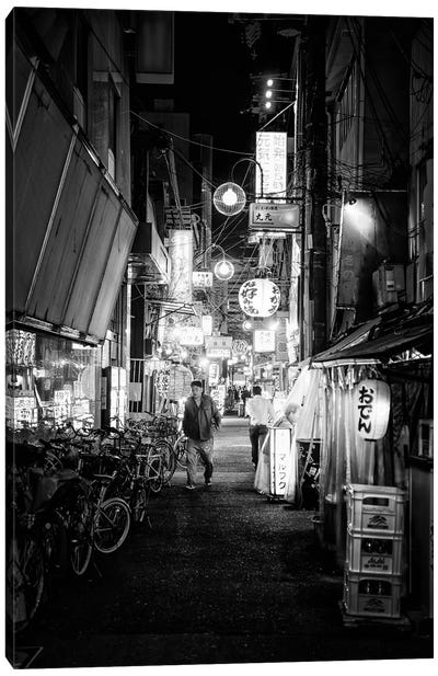 Night Street Scene V Canvas Art Print - Tokyo Art