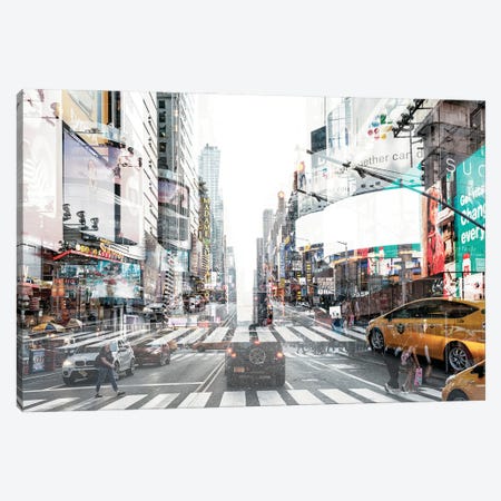 Urban Abstraction - Times Square Canvas Print #PHD1436} by Philippe Hugonnard Art Print