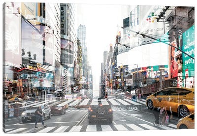 Urban Abstraction - Times Square Canvas Art Print