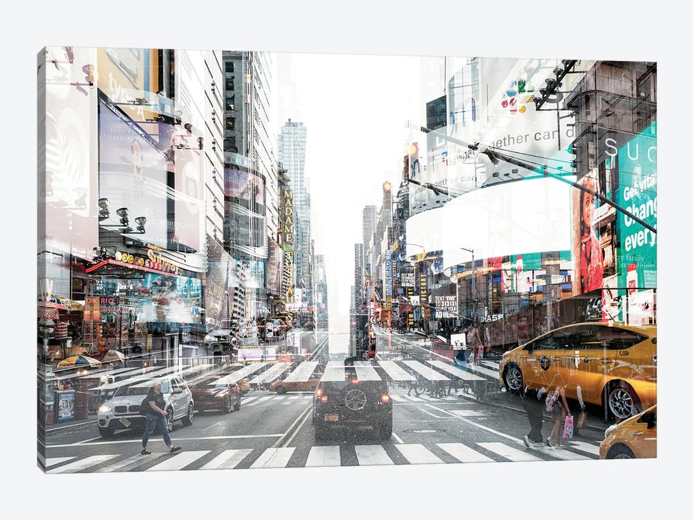 Urban Abstraction - Times Square by Philippe Hugonnard 1-piece Canvas Wall Art