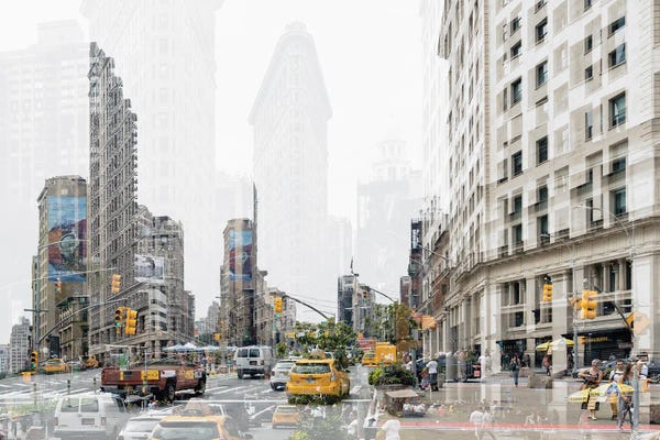 Double Exposure Photography: Urban Abstraction - 5th Ave by Philippe Hugonnard