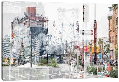 Urban Abstraction - Bedford Ave Canvas Art Print