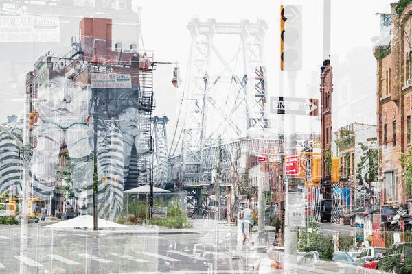 Double Exposure Photography: Urban Abstraction - Bedford Ave by Philippe Hugonnard