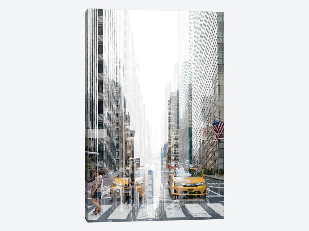 Urban Abstraction - Yellow Cabs by Philippe Hugonnard 1-piece Canvas Wall Art