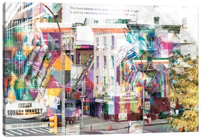 Urban Abstraction - Chelsea Square Market Canvas Art Print